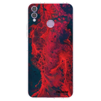 Picasee silikonowe przeźroczyste etui na Honor 8X - Organic red