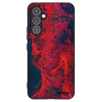 Picasee silikonowe czarne etui na Samsung Galaxy A54 5G A546B - Organic red