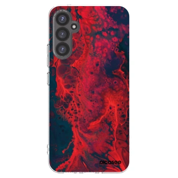 Picasee silikonowe przeźroczyste etui na Samsung Galaxy A34 5G A346B - Organic red