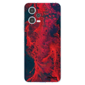 Picasee silikonowe przeźroczyste etui na Xiaomi Redmi Note 12 5G - Organic red