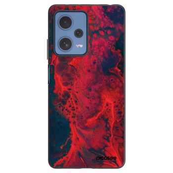 Picasee silikonowe czarne etui na Xiaomi Redmi Note 12 Pro 5G - Organic red