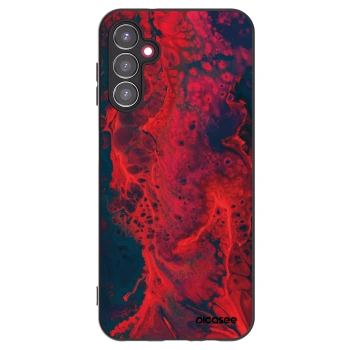 Picasee silikonowe czarne etui na Samsung Galaxy A14 5G A146P - Organic red