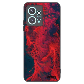 Picasee silikonowe czarne etui na Xiaomi Redmi Note 12 4G - Organic red