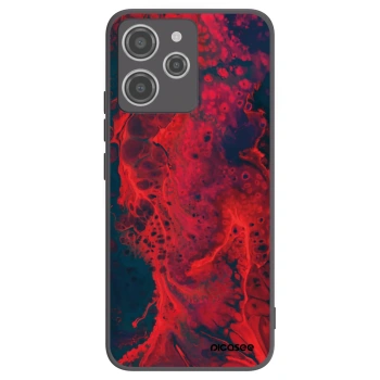 Picasee silikonowe czarne etui na Xiaomi Redmi 12 4G - Organic red