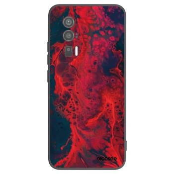 Picasee silikonowe czarne etui na Xiaomi Poco F5 Pro 5G - Organic red