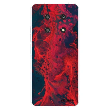 Picasee silikonowe przeźroczyste etui na Honor Magic4 Lite 5G - Organic red