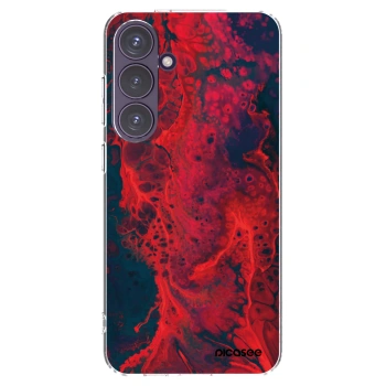 Picasee silikonowe przeźroczyste etui na Samsung Galaxy S24+ S926B 5G - Organic red