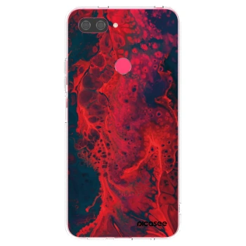 Picasee silikonowe przeźroczyste etui na Xiaomi Mi 8 Lite - Organic red