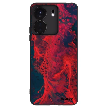 Picasee silikonowe czarne etui na Xiaomi Redmi 13C 4G - Organic red