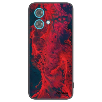 Picasee silikonowe czarne etui na Motorola Edge 40 Neo - Organic red