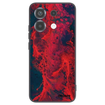 Picasee silikonowe czarne etui na Xiaomi Poco X6 - Organic red