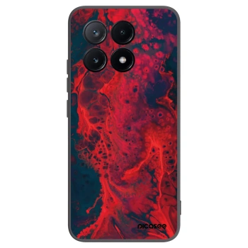 Picasee silikonowe czarne etui na Xiaomi Poco X6 Pro - Organic red