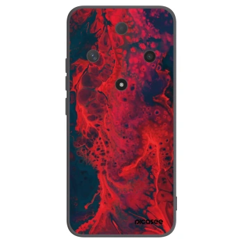 Picasee silikonowe czarne etui na Honor Magic6 Lite 5G - Organic red