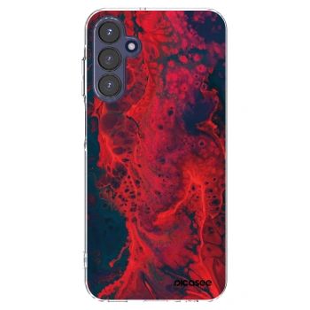 Picasee silikonowe przeźroczyste etui na Samsung Galaxy A15 A155F 4G - Organic red
