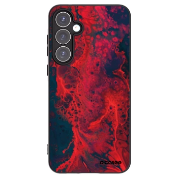 Picasee silikonowe czarne etui na Samsung Galaxy A55 5G A556B - Organic red