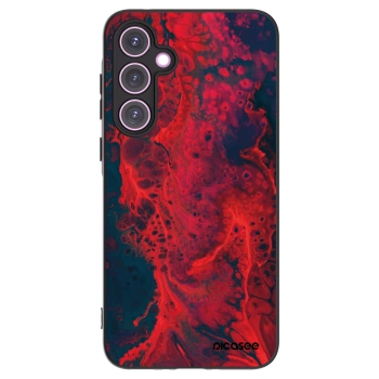 Picasee silikonowe czarne etui na Samsung Galaxy A35 5G A356B - Organic red