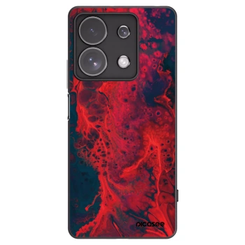 Picasee silikonowe czarne etui na Xiaomi Redmi Note 13 Pro 4G - Organic red