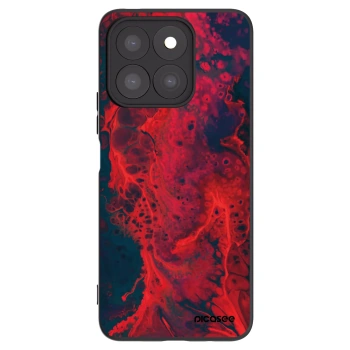 Picasee silikonowe czarne etui na Honor X8b - Organic red