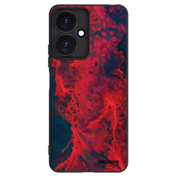 Picasee silikonowe czarne etui na Xiaomi Redmi 13C 5G - Organic red