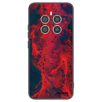 Picasee silikonowe czarne etui na Realme 12 Pro 5G - Organic red