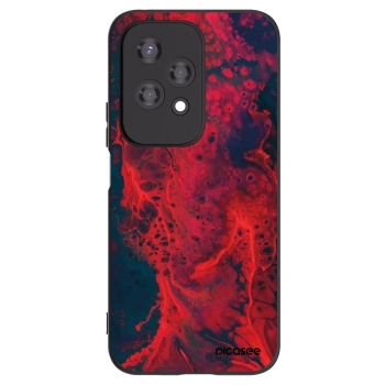 Picasee silikonowe czarne etui na Honor 200 Lite - Organic red