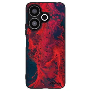 Picasee silikonowe czarne etui na Xiaomi Redmi 13 4G - Organic red