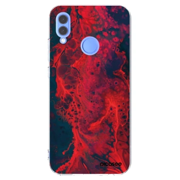 Picasee silikonowe przeźroczyste etui na Honor 10 Lite - Organic red