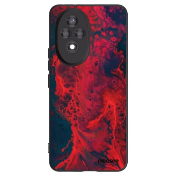 Picasee silikonowe czarne etui na Honor 200 Pro 5G - Organic red