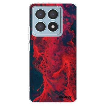 Picasee silikonowe przeźroczyste etui na Xiaomi 14T Pro - Organic red