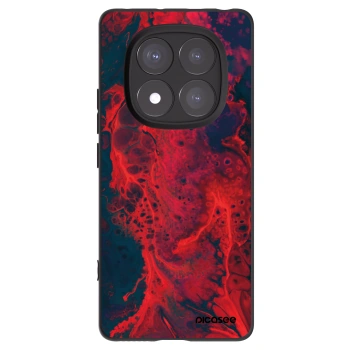 Picasee silikonowe czarne etui na Xiaomi Redmi Note 14 Pro+ 5G - Organic red