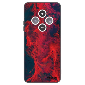 Picasee silikonowe czarne etui na Xiaomi Redmi 14C - Organic red