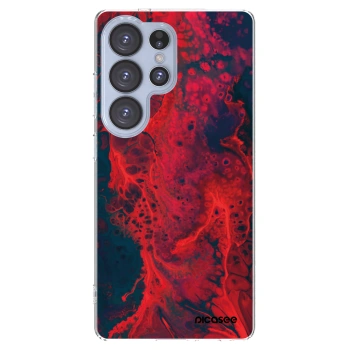 Picasee silikonowe przeźroczyste etui na Samsung Galaxy S25 Ultra 5G - Organic red