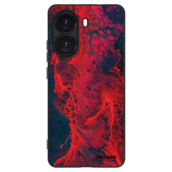Picasee silikonowe czarne etui na Xiaomi Poco X7 Pro 5G - Organic red