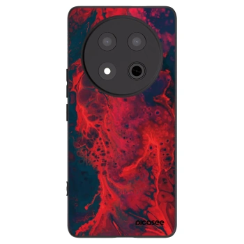 Picasee silikonowe czarne etui na Honor Magic7 Lite 5G - Organic red