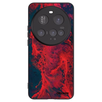 Picasee silikonowe czarne etui na Xiaomi 15 Ultra - Organic red