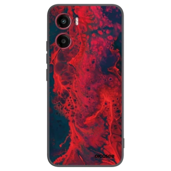 Picasee silikonowe czarne etui na Motorola Moto G05 - Organic red