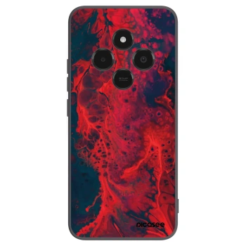 Picasee silikonowe czarne etui na Xiaomi Poco C75 - Organic red