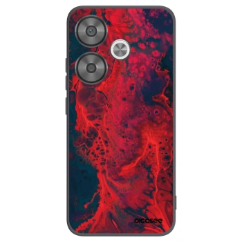Picasee silikonowe czarne etui na Xiaomi Poco F6 - Organic red
