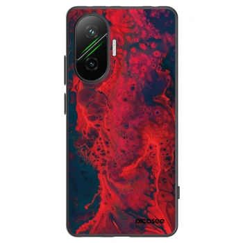 Picasee silikonowe czarne etui na Xiaomi Poco F7 Pro 5G - Organic red