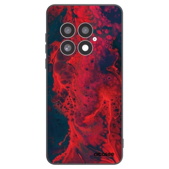 Picasee silikonowe czarne etui na OnePlus 13 5G - Organic red