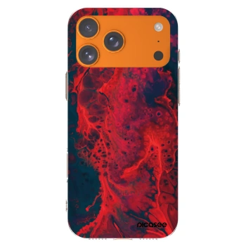 Picasee silikonowe przeźroczyste etui na Apple iPhone 17 Pro Max - Organic red