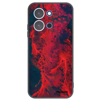 Picasee silikonowe czarne etui na Xiaomi Redmi 15C 4G - Organic red