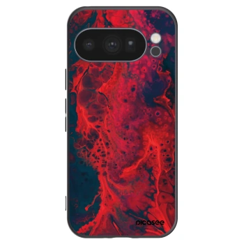 Picasee silikonowe czarne etui na Google Pixel 10 Pro - Organic red