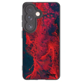 Picasee silikonowe czarne etui na Samsung Galaxy S26 - Organic red