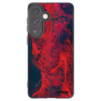 Picasee silikonowe czarne etui na Samsung Galaxy S26+ - Organic red