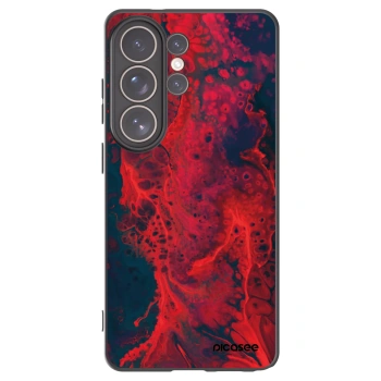 Picasee silikonowe czarne etui na Samsung Galaxy S26 Ultra - Organic red