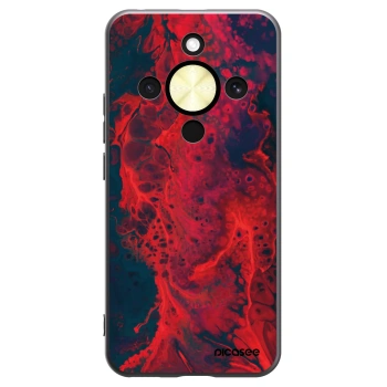 Picasee silikonowe czarne etui na Honor Magic8 Lite 5G - Organic red