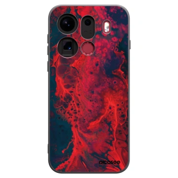 Picasee silikonowe czarne etui na OPPO Find X9 Pro - Organic red