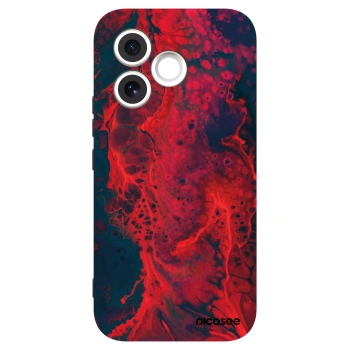 Picasee silikonowe czarne etui na Honor 600 Lite - Organic red