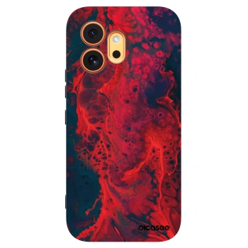Picasee silikonowe czarne etui na Honor 600 - Organic red